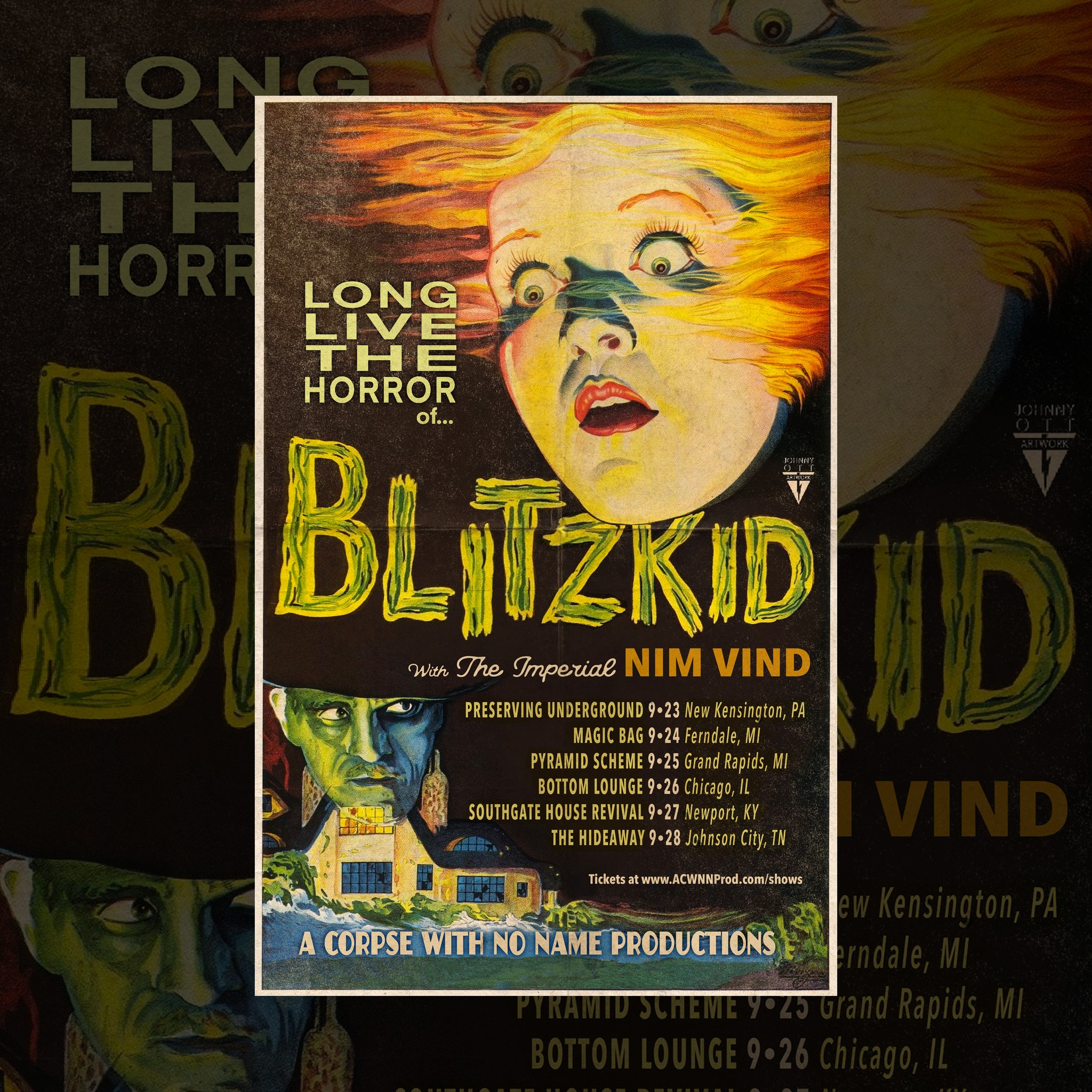 Blitzkid Long Live the Horror Tour Poster